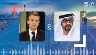 الشيخ محمد بن زايد آل نهيان وإيمانويل ماكرون