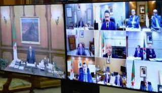  جانب من اجتماع مجلس الوزراء الجزائري عن بعد - أرشيفية