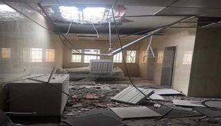 قذائف عشوائية على قصر بنغشير- المصدر مديرية أمن النواحي الأربع