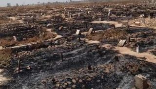 مقابر شهداء الجيش الليبي بعد حرقها في ترهونة