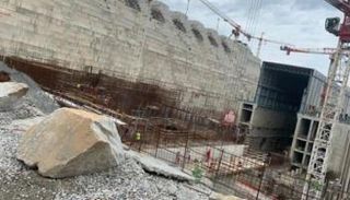 جانب من أعمال البناء في سد النهضة - أرشيفية