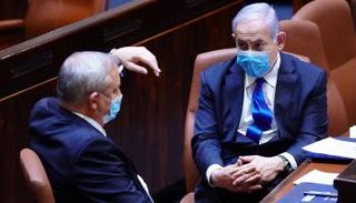 نتنياهو وجانتس- أرشيفية