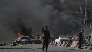 جانب من انفجار سابق في أفغانستان