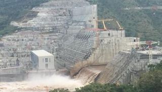 أعمال البناء مستمرة في سد النهضة الإثيوبي- أرشيفية