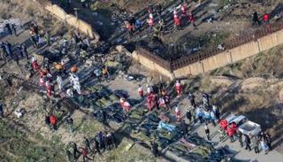 موقع تحطم الطائرة الأوكرانية المنكوبة في طهران- أرشيفية