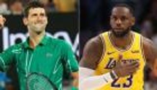 بالفيديو.. ديوكوفيتش يتحدي ملك السلة بمهارات فريدة