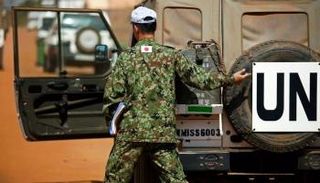 جندي ياباني بقاعدة أممية في جنوب السودان