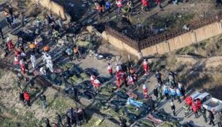 موقع تحطم الطائرة الأوكرانية المنكوبة في طهران- أرشيفية