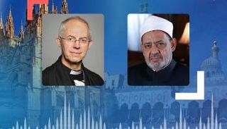 الدكتور أحمد الطيب شيخ الأزهر الشريف والدكتور جاستن ويلبي رئيس أساقفة كانتربري