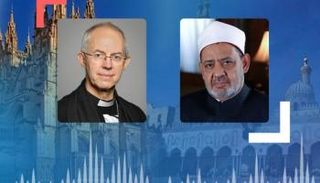 الدكتور أحمد الطيب شيخ الأزهر الشريف والدكتور جاستن ويلبي رئيس أساقفة كانتربري