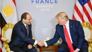 لقاء سابق بين الرئيسين المصري والأمريكي - أرشيفية