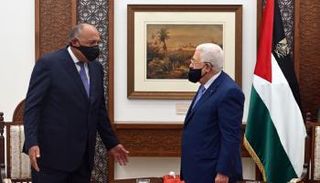 الرئيس الفلسطيني ووزير الخارجية المصري