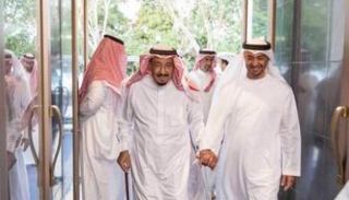 الملك سلمان بن عبدالعزيز آل سعود والشيخ محمد بن زايد آل نهيان- أرشيفية