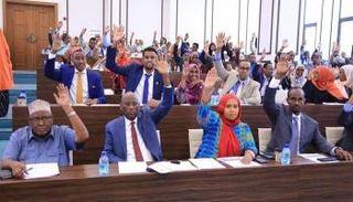 التصويت داخل البرلمان الصومالي