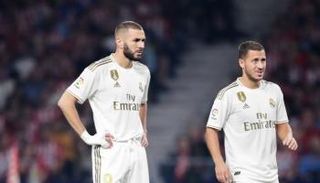 إيدين هازارد وكريم بنزيمة لاعبا ريال مدريد