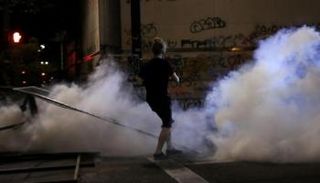 جانب من مظاهرات سابقة في بورتلاند