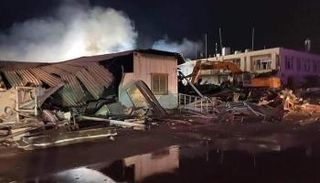 حريق مطار مصراتة الليبي