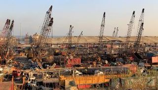 مرفأ بيروت بعد التفجير- رويترز 