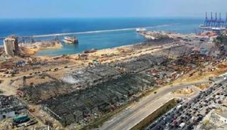 صورة لموقع انفجار بيروت - الجارديان