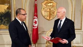 قيس سعيد خلال تكليف المشيشي بتشكيل الحكومة
