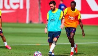 ديمبلي وميسي يدعمان برشلونة قبل موقعة بايرن ميونيخ