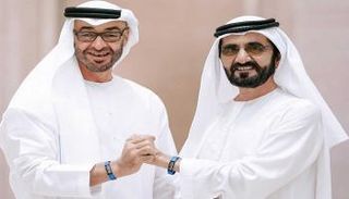 الشيخ محمد بن راشد آل مكتوم والشيخ محمد بن زايد آل نهيان