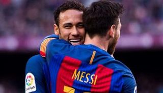 ميسي ونيمار بقميص برشلونة