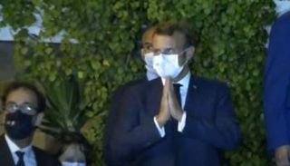 الرئيس الفرنسي إيمانويل ماكرون خلال زيارة إلى لبنان