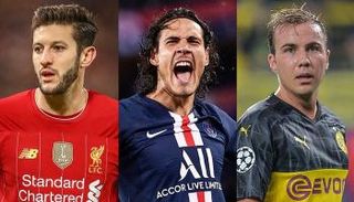 ماريو جوتزه وإدينسون كافاني وآدم لالانا