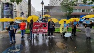 جانب من الوقفة الاحتجاجية في فيينا