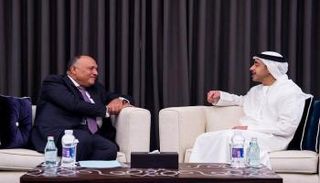 لقاء سابق بين الشيخ عبد الله بن زايد آل نهيان وسامح شكري 