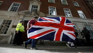 احتجاج لأنصار خروج بريطانيا من الاتحاد الأوروبي