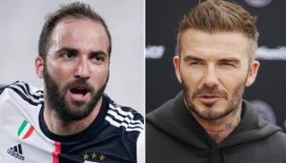 ديفيد بيكهام وجونزالو هيجوايين