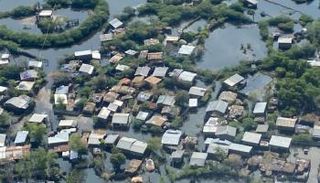 جانب من المناطق التي غمرتها الفيضانات في إثيوبيا