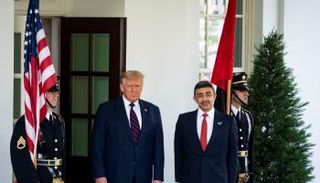 جلسة مباحثات ثنائية بين الرئيس الأمريكي والشيخ عبدالله بن زايد آل نهيان