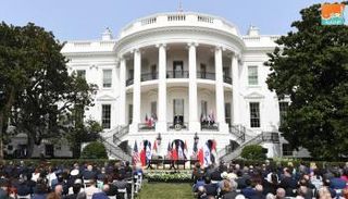 جانب من حفل توقيع معاهدة السلام بين الإمارات وإسرائيل والبحرين