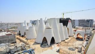 أعمال البناء بجناح النمسا في إكسبو دبي