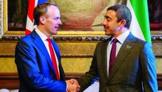 الشيخ عبدالله بن زايد آل نهيان ووزير خارجية بريطانيا