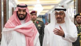 الشيخ محمد بن زايد وولي العهد السعودي  الأمير محمد بن سلمان