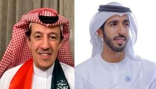 الشيخ شخبوط بن نهيان وتركي بن عبدالله الدخيل