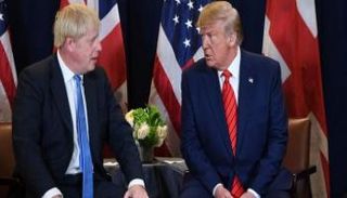  الرئيس الأمريكي دونالد ترامب ورئيس الوزراء البريطاني بوريس جونسون 