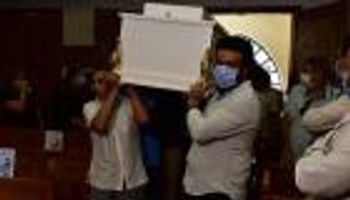 بالصور.. نجوم الفن يودعون المنتصر بالله