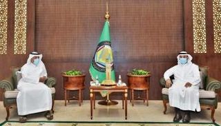 اجتماع الأمين العام لمجلس التعاون الخليجي والمنسق العام لمفاوضات التجارة الحرة