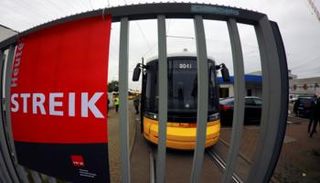 جانب من الإضراب في ألمانيا