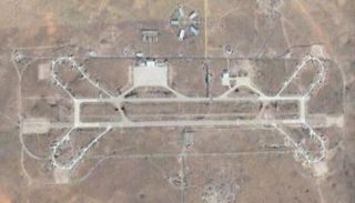 صورة جوية لقاعدة الوطية العسكرية في ليبيا 