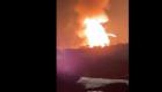 انفجار مستودع في منطقة القصر الحدودية مع سوريا