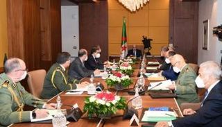 جانب من اجتماع المجلس الأعلى للأمن الجزائري برئاسة تبون