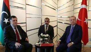 لقاء سابق بين السراج وأردوغان