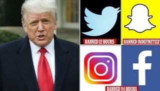 إيقاف حسابات ترامب على فيسبوك وأنستقرام وسناب شات