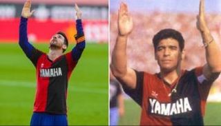 ليونيل ميسي ودييجو أرماندو مارادونا